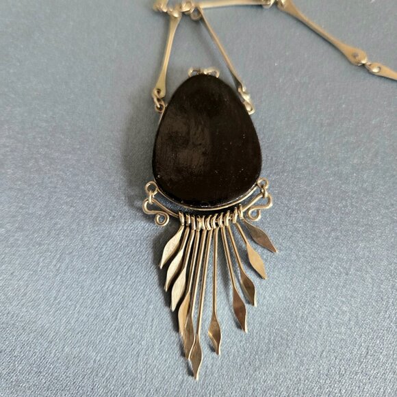 Vintage Southwestern Hand painted Lacquered Tree of Life dangling pendant. - Picture 4 of 4